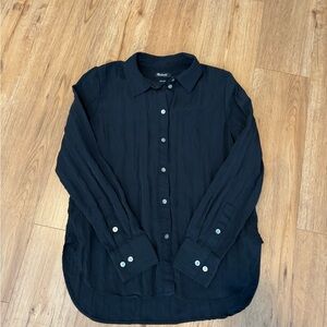 Madewell Black Button-Up Shirt